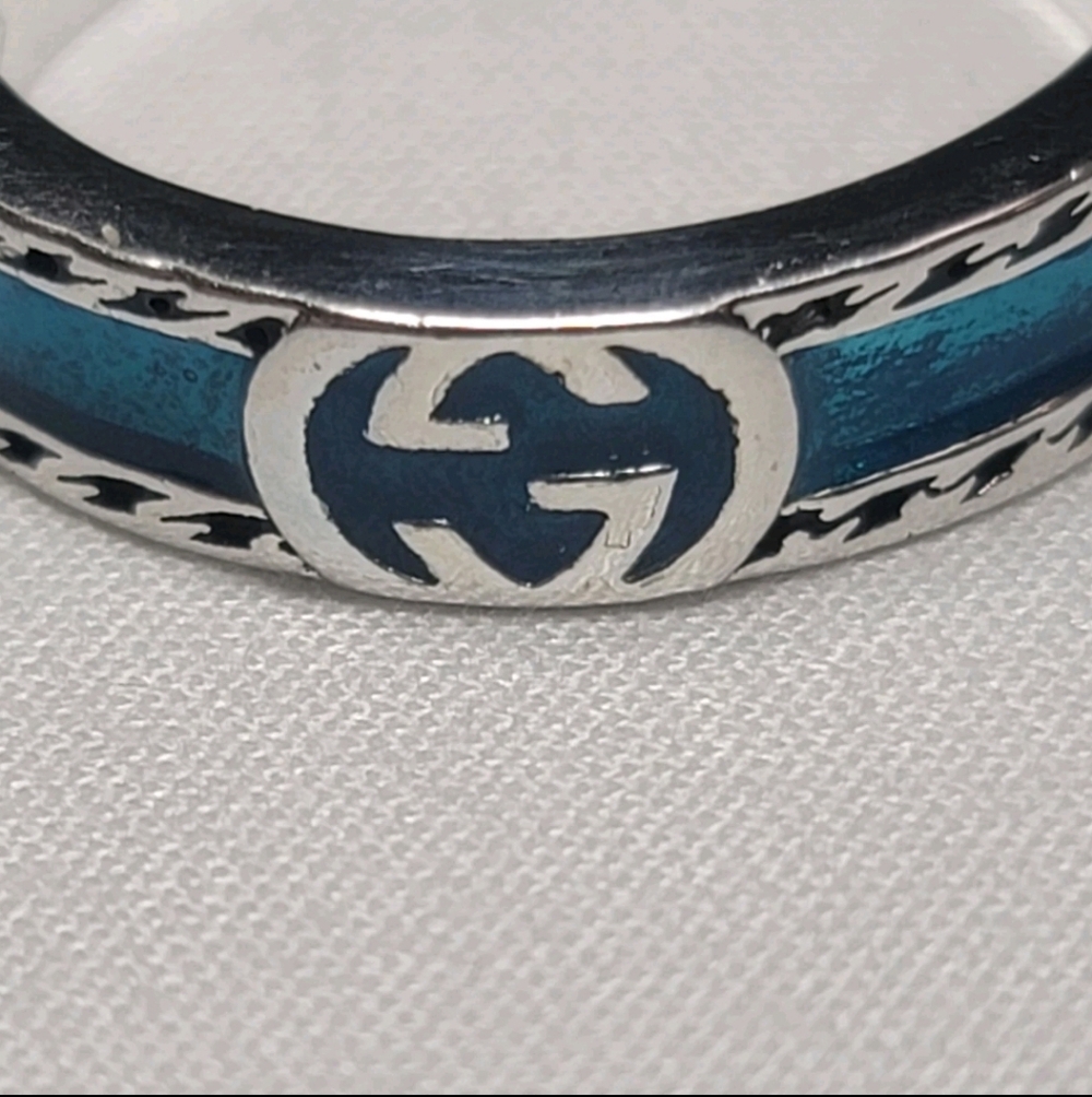 Authentic Gucci Men's Solid Sterling Silver and B… - image 2